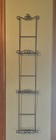 Black Metal 3 Tier Vertical Plate Rack Holder Wall Display Excellent Condition