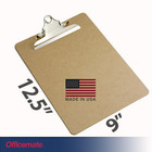 Officemate Recycled Wood Clipboard  6 Inch Clip  1 Pack Clipboard  Letter Siz   