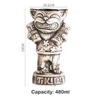 Tiki Mugs Ceramic Hawaiian Luau Party Drinkware Cute Exotic Tiki Bar Glasses