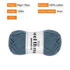 100  Wool Yarn 3 Skeins Of 150g 5 29oz per Skein 50g 109yards  gray