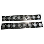 Front Air Cleaner Kit 16 Flat Red Led Lights   Bezels - Clear Lens For Peterbilt