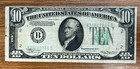 Error 1934 A   10 Dollar Green Seal Federal Reserve Note - Serial Number Off Set