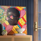 30  X 30  Pattern Portrait By Adekunle Adeleke Framed Wall Canvas -