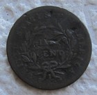 1800 1 2c Bn Draped Bust Copper Half Cent Rare Key Date Vg Corroded Damaged