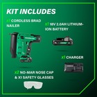 Metabo Hpt Nt1850dgm 18v Multivolt 18 Ga  Compact Brad Nailer Kit  2 Ah  New