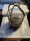 Vintage Brass Caged Light Nautical Oceanic  Industrial Marine Antique Fixture