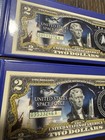 Two Dollar Bill Legal Tender Us Space Force Color Design Unc  2  lot Of 2 
