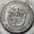 1905 Panama 50 Centesimos  Attractive Circulated Details  Cleaned