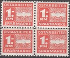 Stamp Germany Ostland Revenue Block Wwii Fascism War War Era Estonia Lot Mnh