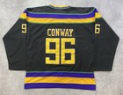 Vintage Mighty Ducks Movie Jersey Charlie Conway  96 Rare Black Alternate Sz Xl
