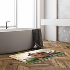 Outhouse Bath Mat Vintage Primitive Country Backhouse Rustic Farmhouse Grass Gar