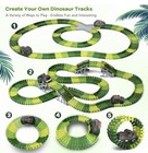 Dinosaur Toys  252 Pcs Create A  Flexible Dinosaur World Road Race Tracks