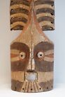 Republic Of Congo Mwadi Tetela Large Antique Pigmented Carved Wood Mask