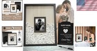 Unique Wedding Guest Book Alternative - Black Frame With 70 Hearts For Keepsakes