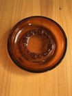 Vintage Amber Glass Ashtray Cigar 8    Heavy 4 Holders Mcm Retro Design