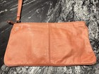 Rare Vintage Hobo International Warm Peach Leather Clutch
