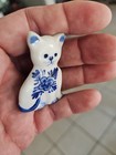 Vintage Porcelain Kitty Cat Fridge Magnet