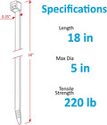 Large Zip Ties 18 Inch  50 Pack  Long Zip Ties Heavy Duty With 220 Lb Tensile