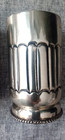 Vintage Set Of 2 Silverplated Fluted Tumbler Beaker Cups - Art Deco C 1920-1930s