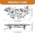 Mabor 4pcs Rhinestone Bridal Hair Clip Decorative Crystal Faux Flower Hair 