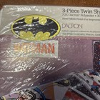 Vintage Batman Robin Joker Twin Sheet Set Flat  Fitted  Pillowcase 1989 Bedding