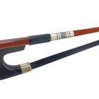 3 4 Upright Double Bass Bow German Bow Brazilwood Black Natural Bow Hair