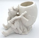 Vintage Brinn s White Porcelain Miniature Vase Boy Gnome Elf Pixie Japan