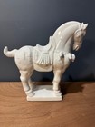 Vintage Chinese Tang Dynasty Style War Horse Ceramic Figurine Sculpture