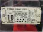 Black Sabbath Full Green Concert Ticket Curtis Hixon Hall Tampa July 10 1971 Bas