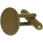 48 Cufflinks Blank 15mm Pad   4 Colors X 12 Each Gold Rhodium   2 Antique Finish