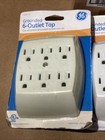 Ge 6-outlet Extender Wall Tap  Grounded Adapter  Outlet 3 Packs White