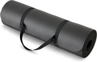 Extra Thick 10mm Exercise Yoga Mat Multipurpose Workout Nbr 72 X 24 W  Bag Strap