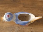 Vintage Royal Copley Small Chicken Pitcher Wearing A Blue Hat And Coat