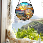 Ocean Stained Glass Window Hanging Suncatcher Beach Gifts For Women 6 3 