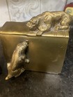 Vintage Art Deco A Pair Of Brass Dog Bookends  C 1920 Very Rare Numbered 