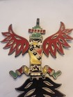Vtg Native American Indian Dancer Pendant Enamel Metal Zuni 