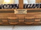 Rare Longaberger J  W  Collection 1988 Edition Gathering Basket And Liner 