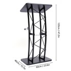 Curved Podium Stand Metal Black Pulpit Lectern For Speeches  Opening Ceremonies