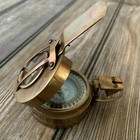 Vintage Handmade Working Style Solid Brass Wwii Military Pocket Compass Fav Gift