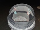 Fisher-price Baby Bassinet Mesh Sides Canopy Rocking Carry Handle Gray pink