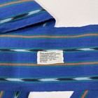Royal Blue Striped Authentic Guatemalan Maya Faja Lightweight Scarf Euc