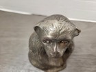 Vintage Monkey Polished Cast Iron Statue  Doorstops  Paper Weight  Sculpture Htf