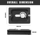 2 Pieces Metal Quick Release Plate With 1 4  -20 Camera Screw Tripod Mount Plate