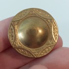 Antique Victorian Brass Domed Buttons Set Of 5 Embossed Cloak Coat Jacket 1   