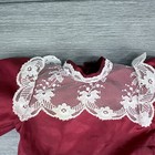 American Girl Doll Samantha Cranberry Party Dress Red Taffeta Puffed Sleeves