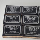 Lot Of 15 Vintage 1972 Smirnoff Silver Vodka Matchboxes Black Unstruck
