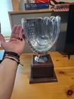 Baseball Glove Sports Fantasy Award Trophy 15 In Wood Base Msrp  300 New Heavy 