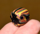 Antique Venetian Lampwork Semi Feathered Italian Stripe Eye Bead  African Trade