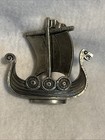 Vintage Norge Norway Pewter Viking Ship Souvenir