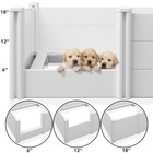 Dog Whelping Box With Rails Lg  48 X 48 X 18 Inch Heavy-duty Pvc Puppy Pen White